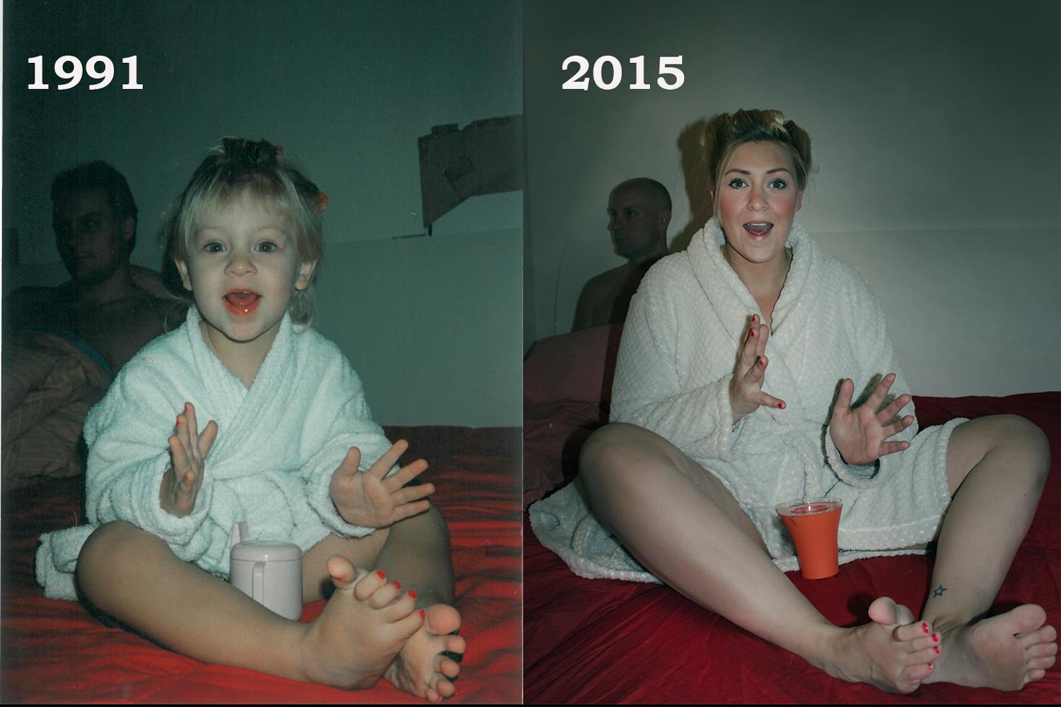 Barndomsbilder då och nu